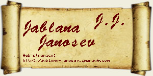 Jablana Janošev vizit kartica